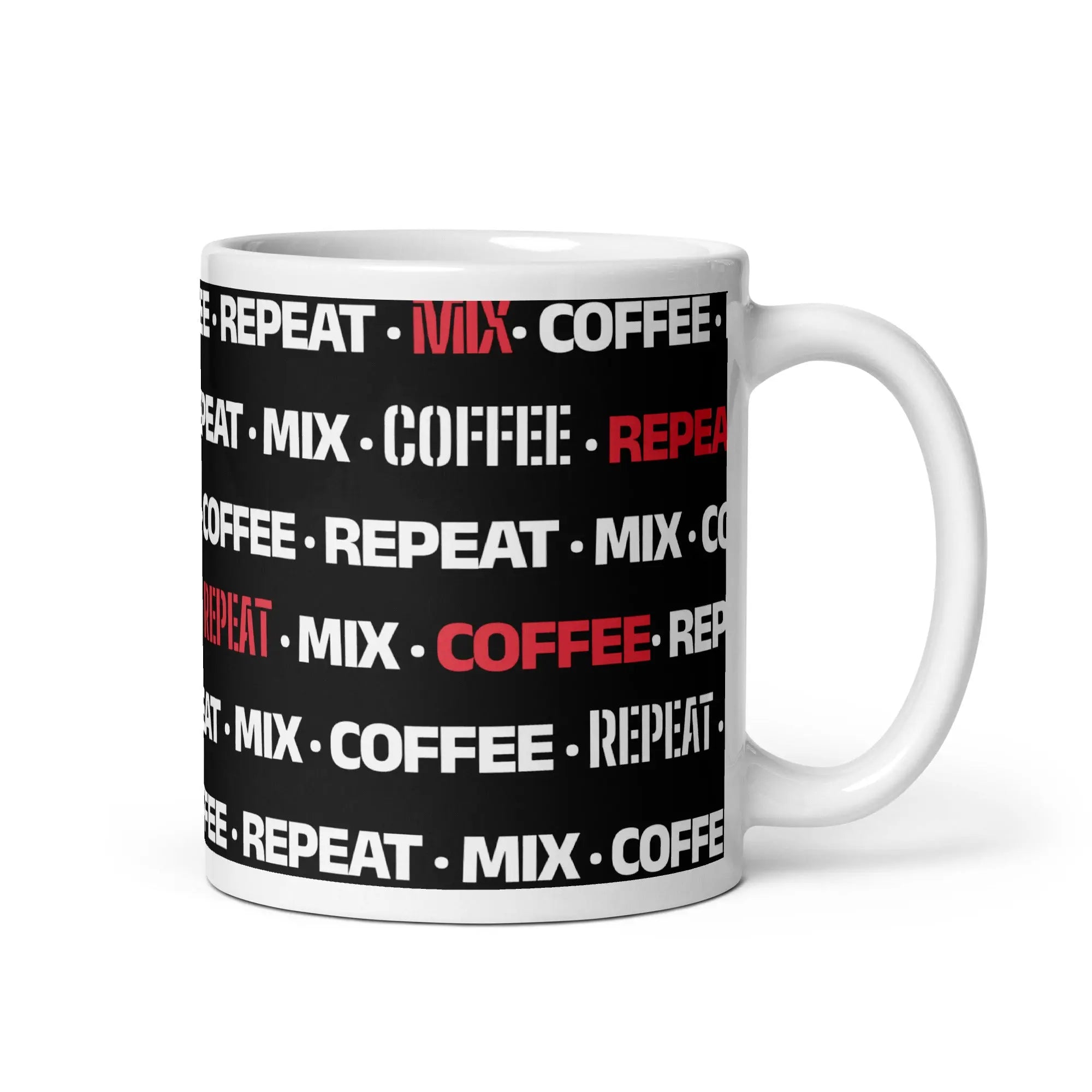 Mix. Coffee. Repeat. Pattern Mug
