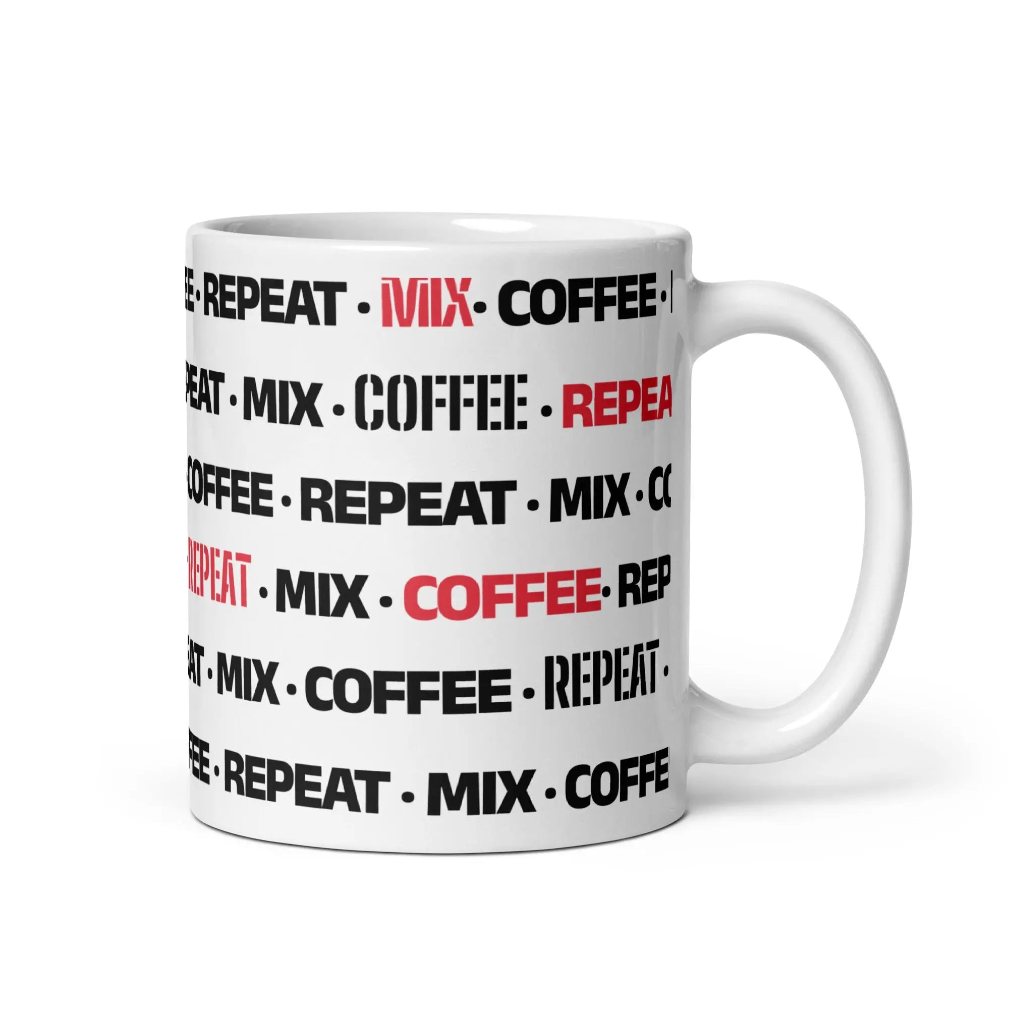 Mix. Coffee. Repeat. Pattern Mug