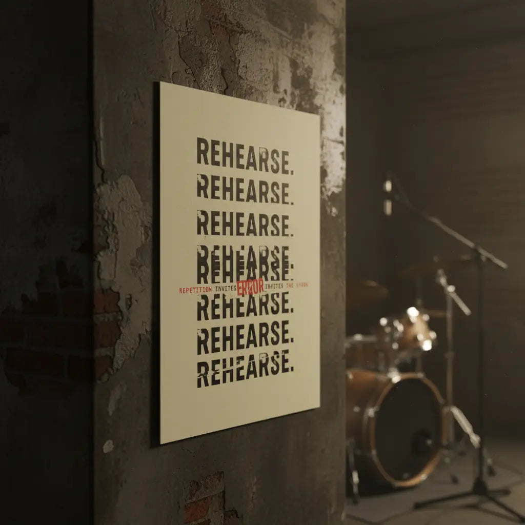 REHEARSE / ERROR — POSTER